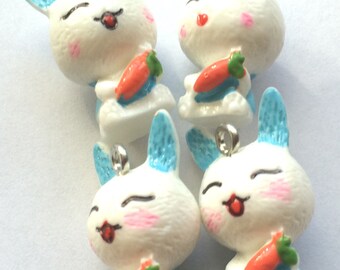 Rabbit charm in resin for customization