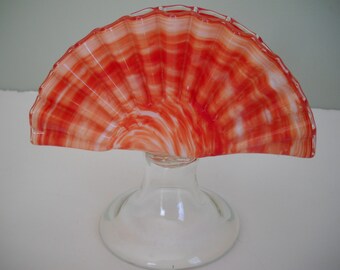 Art Glass Seashell Napkin Holder