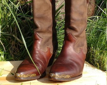 Vintage cowgirl boots, boots, women's boots , cowgirl boots , leather boots , vintage zodiac boots , zodiac boots , boots , western boots