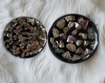 VTG Abalone Shell Trivet HotPlate Set of 2