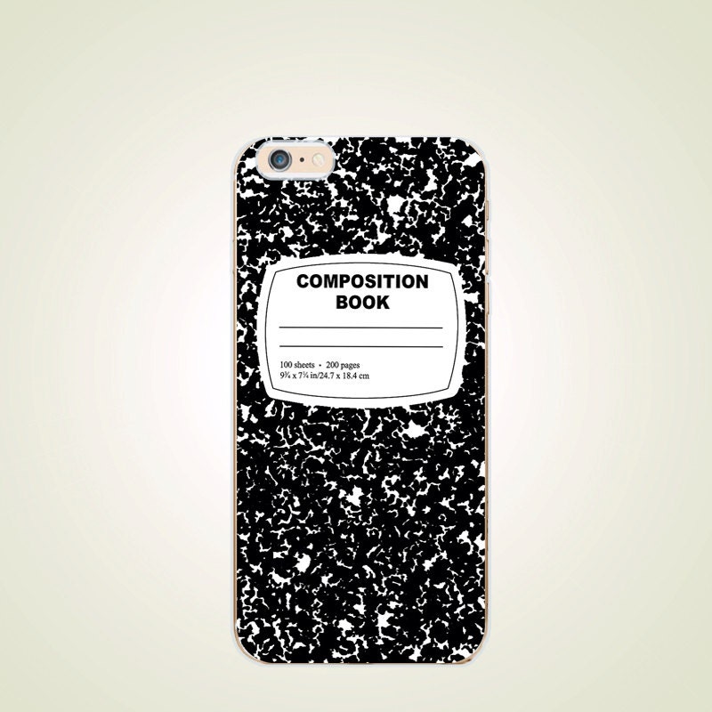 Composition Book TPU Soft case for iPhone X / 8 / 8 Plus / 7