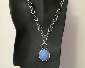 Enamel And Sterling Silver Necklace