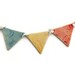 Miniature Bunting Cake Topper, Easter Mini Bunting, Birthday Bunting, Ceramic Cake Bunting, Fairy Garden Bunting, Dolls House Bunting - lace