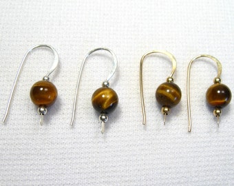 Tiger's Eye Sterling Silver Earrings main image 0
