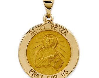 Polished And Satin St. Peter Medal Pendant (XR1380)