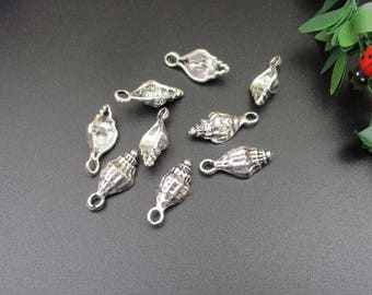 20Pcs 18x8mm Silver Conch Charms-p1668-B
