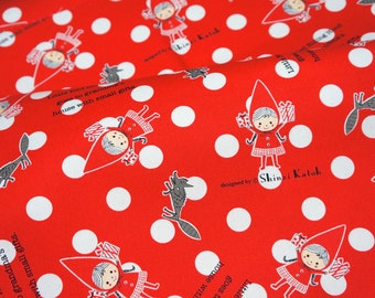 Shinzi Katoh Fabric Little red riding hood fat quarter 19.6 by 21 inches nc52