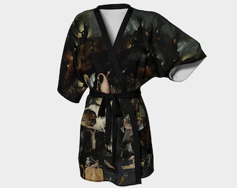 the garden of earthly delights - hieronymus bosch - printed kimono