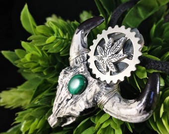 Front & Center - Malachite w/ Agate Slice Enlightened Longhorn