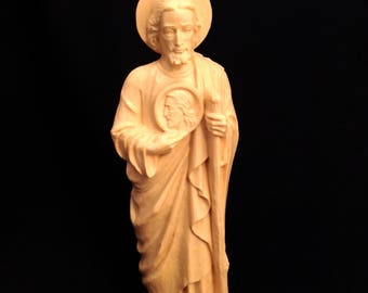 Vintage Saint Jude Statue Catholic Saints Mid Century Icons Hard Plastic Saints St Jude Patron Saint of Hope and Impossible Causes