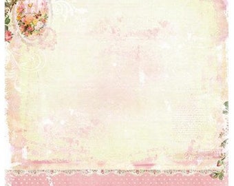 Studio Light Shabby Chic Scrapsc01 Spring Time Pinksdouble sided Scrapbooking, 12 x 12 200gsm quality double sided paper,