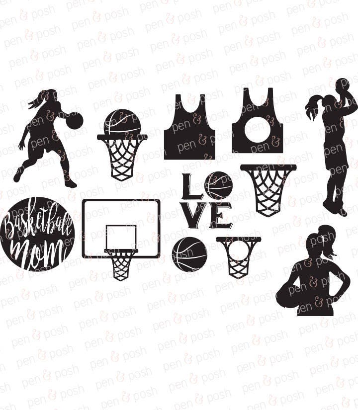 Girls Basketball SVG Basketball SVG Basketball Monogram