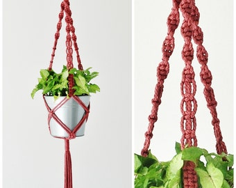 MACRAME PLANT HANGER // Hanging Planter // Hanging Plant Holder // Handmade in Canada