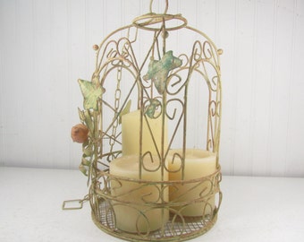 vintage birdcage metal birdcage wedding decor decorative bird cage cottage decor - Decorative Bird Cages vintage birdcage metal birdcage wedding decor decorative bird cage cottage decor - Decorative Bird Cages