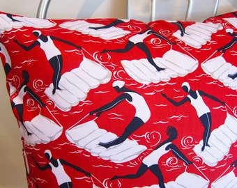 Art Deco inspired swim cushion cover