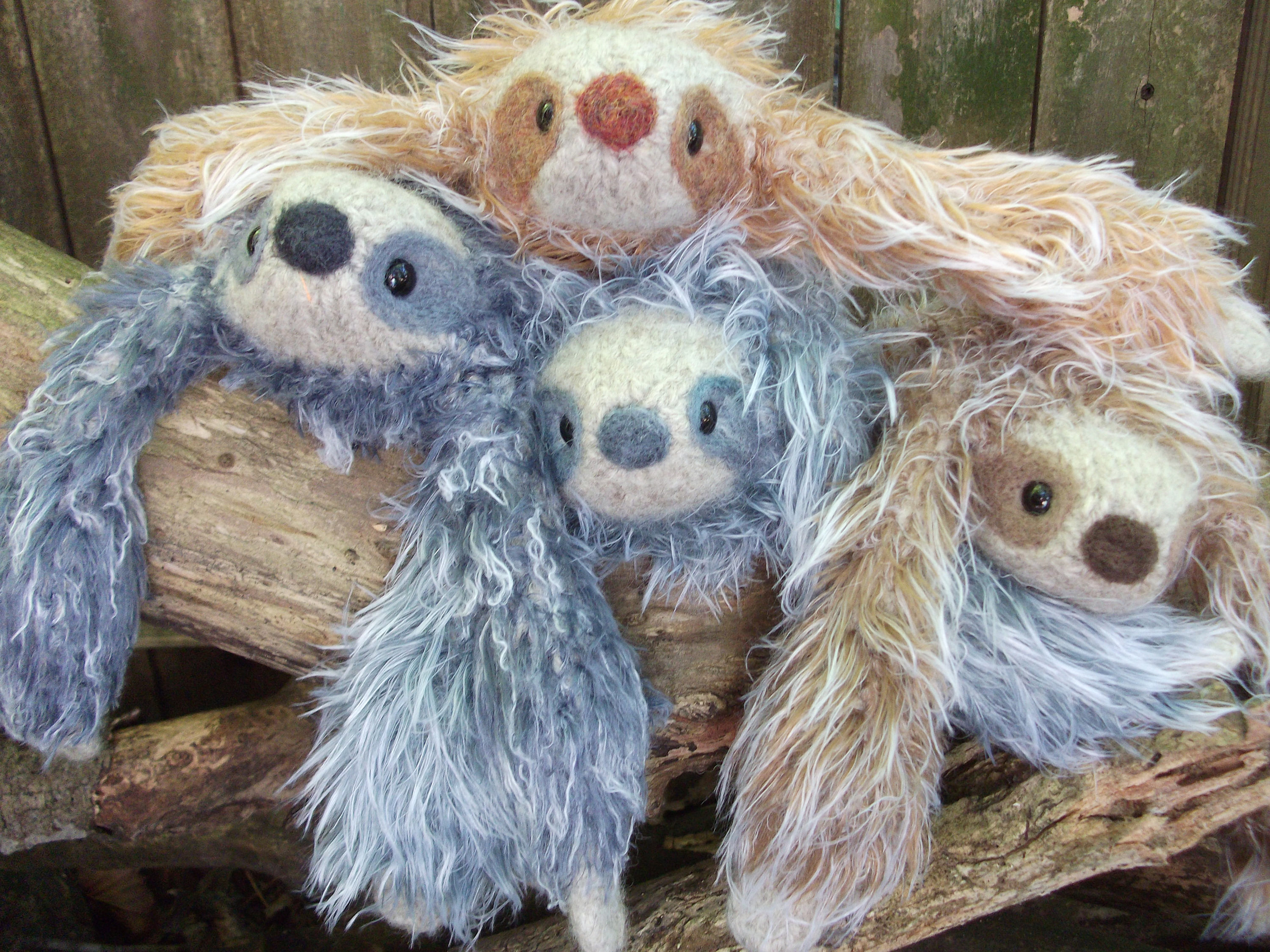 Sloth stuffed animal Sloth plush mama and baby sloth