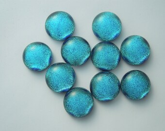Dichroic Fused Glass - Jewelry Findings - Small Glass Beads - Beads - Dichroic Cabochons - Dichroic Beads - DIY- Cabochon 6910