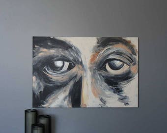 All Eyes 24"x36" Original Acrylic Painting