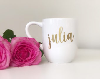 Bridesmaid coffee mugs- bridesmaid proposal- maid of honor mug- bridesmaid gift idea- wedding party mugs- gold bridesmaid mugs- rose gold