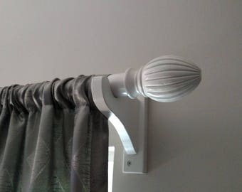 wooden curtain rod brackets