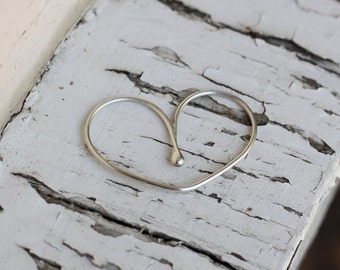 Silver Double Finger Ring, Sterling Silver Double Ring, Two Finger Ring, Heart Double Ring, Double Ring, Silver 2 finger Ring, Silver Ring