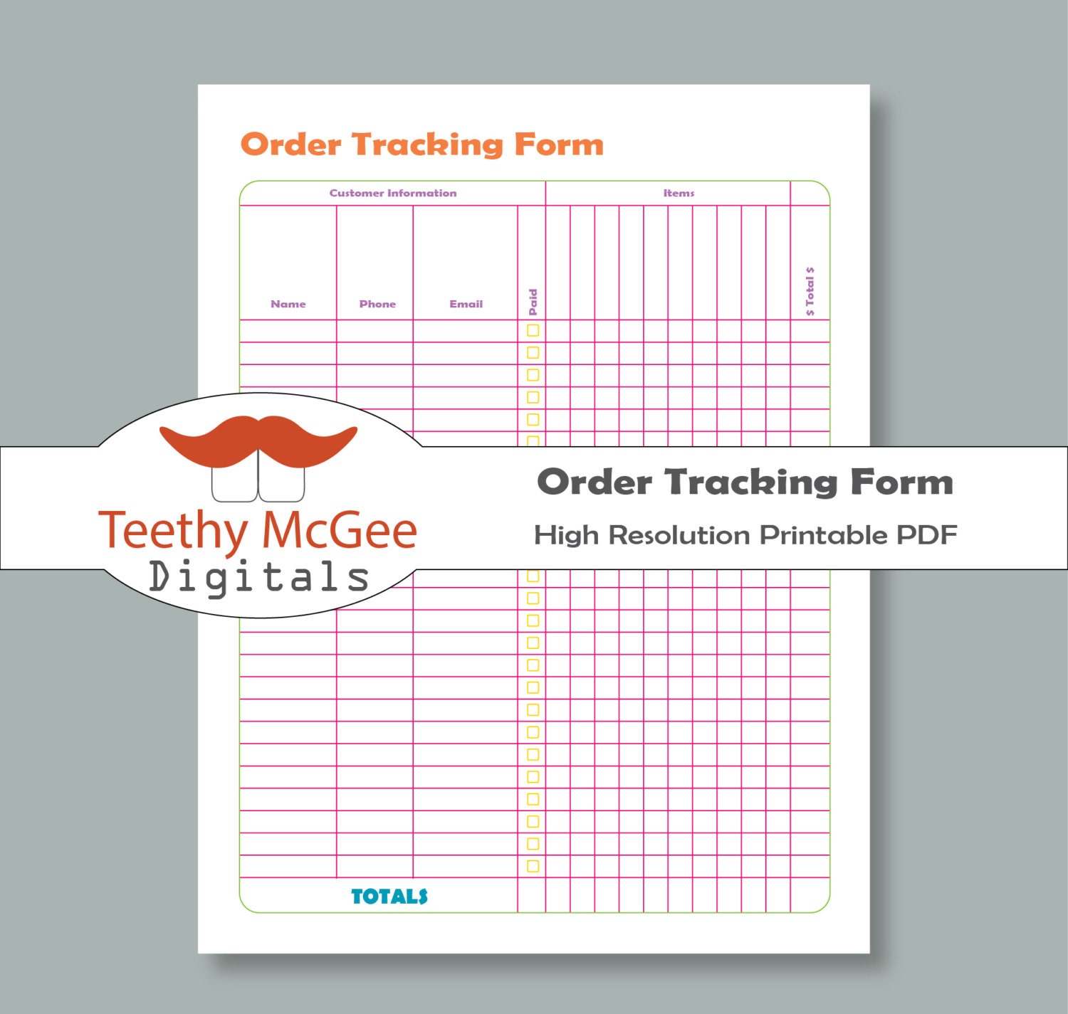 Order Tracking Form Instant Download Printable Business Tool order-tracking-form-instant-download-printable-business-tool