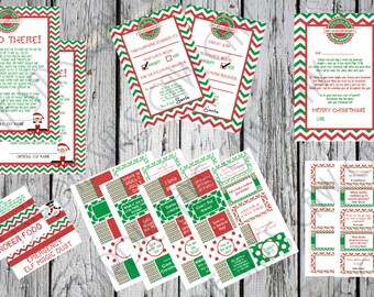 Elf on the Shelf Printable Digital | Christmas Elf Intro Letter | Elf Welcome Letter | Elf Goodbye Letter | Santa Letter | Naughty or Nice