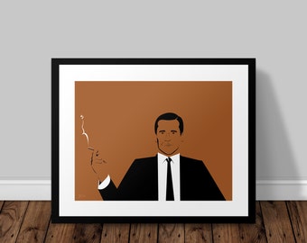 Don Draper Mad Men Illustrated Poster Print | A6 A5 A4 A3