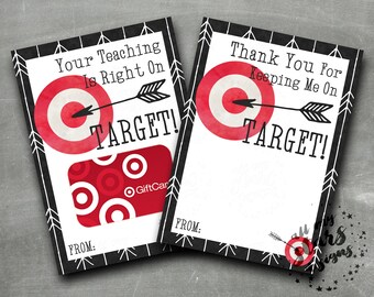 Target Gift Card Holder | Your Teaching Is Right On TARGET! | Thank You For Keeping Me On TARGET! | Teacher Appreciation | Thank You
