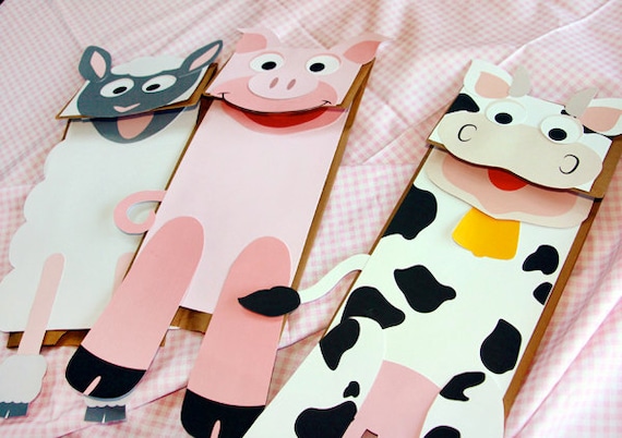 FARM Printable Paper Bag Puppet Cut Outs