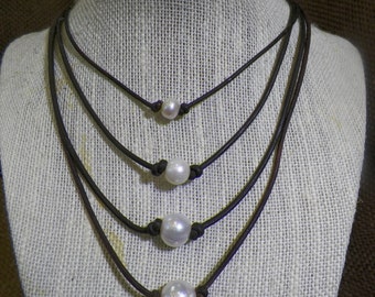 8mm Small Single Pearl Necklace