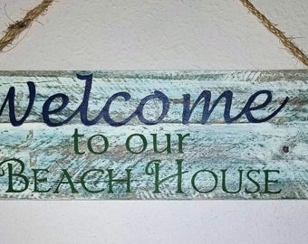 Beach welcome sign | Etsy