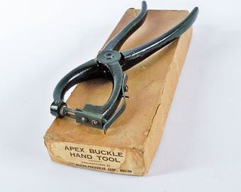 APEX Buckle Hand Tool, Old Cobbler's Tool, Shoemaker Tool, Stapler, Made by Eliott-Heaton Peninsular Corp