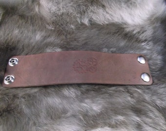 2" Leather wrist cuff wristband Steampunk Cosplay