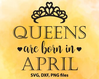 Download Born in april svg | Etsy