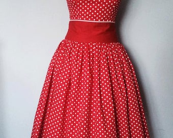 1950's style swing dress 'Ladybug'