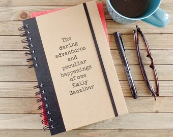 Personalized Writing Journal for Birthday or Graduation Gift DA1