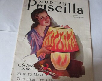 January 1930 Modern Priscilla home decor ideas and projects