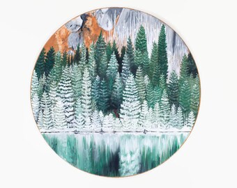 Forest Print, Nature Print, Forest Art, Nature Art, Forest Painting, Landscape Painting, Tree Art, Forest Artwork, Evergreen, Landscape Art