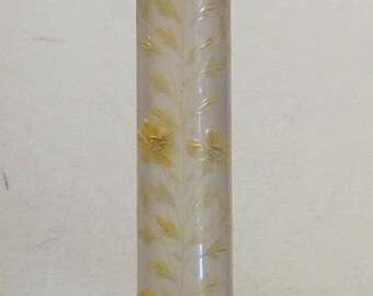 ANTIQUE French art nouveau glass vase, soliflore, enamelled, cfr Montjoye, Legras ca 1900