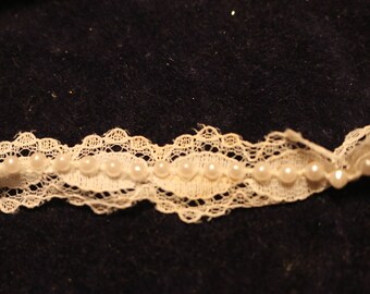 11-N Vintage lace with pearls