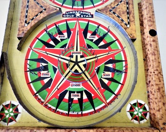 Vintage Lindstrom's Gold Star Pinball Bagatelle Game