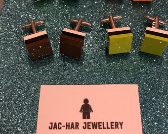 Liqourice Alsorts lego Cufflinks