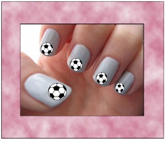 Items Similar To Soccer Ball Nail Art Water Slide Transfers Game Items similar to Soccer Ball Nail Art Water Slide Transfers Game Sport Team Manicure Nail Stickers Wraps 40 Decals on Etsy - Items Similar To Soccer Ball Nail Art Water Slide Transfers Game