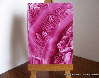 Inventory Clearance ACEO Marsala Roots I - Encaustic Wax Original Art - Magenta, Maroon. SFA (Small Format Art)