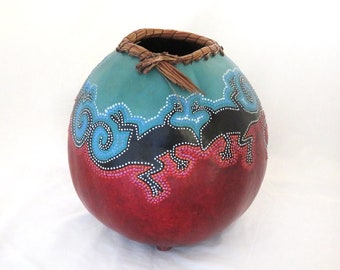 Lizards Gourd Bowl (1737)