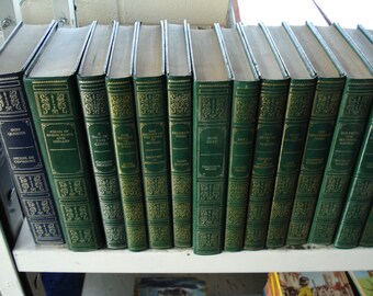 Set of 25 Vinyl Covered books by Guild Books. Mixed Authors and Colours