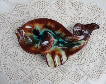 Unique / Vintage / Decorative / Fish / Pottery / Ashtray