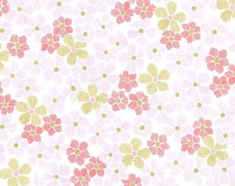 METALLIC Pink Glitz Flower, Glitz Garden, Michael Miller Fabrics