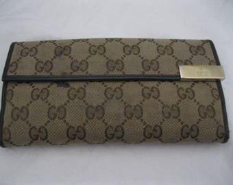 Gucci Monogram Tri-Fold Wallet